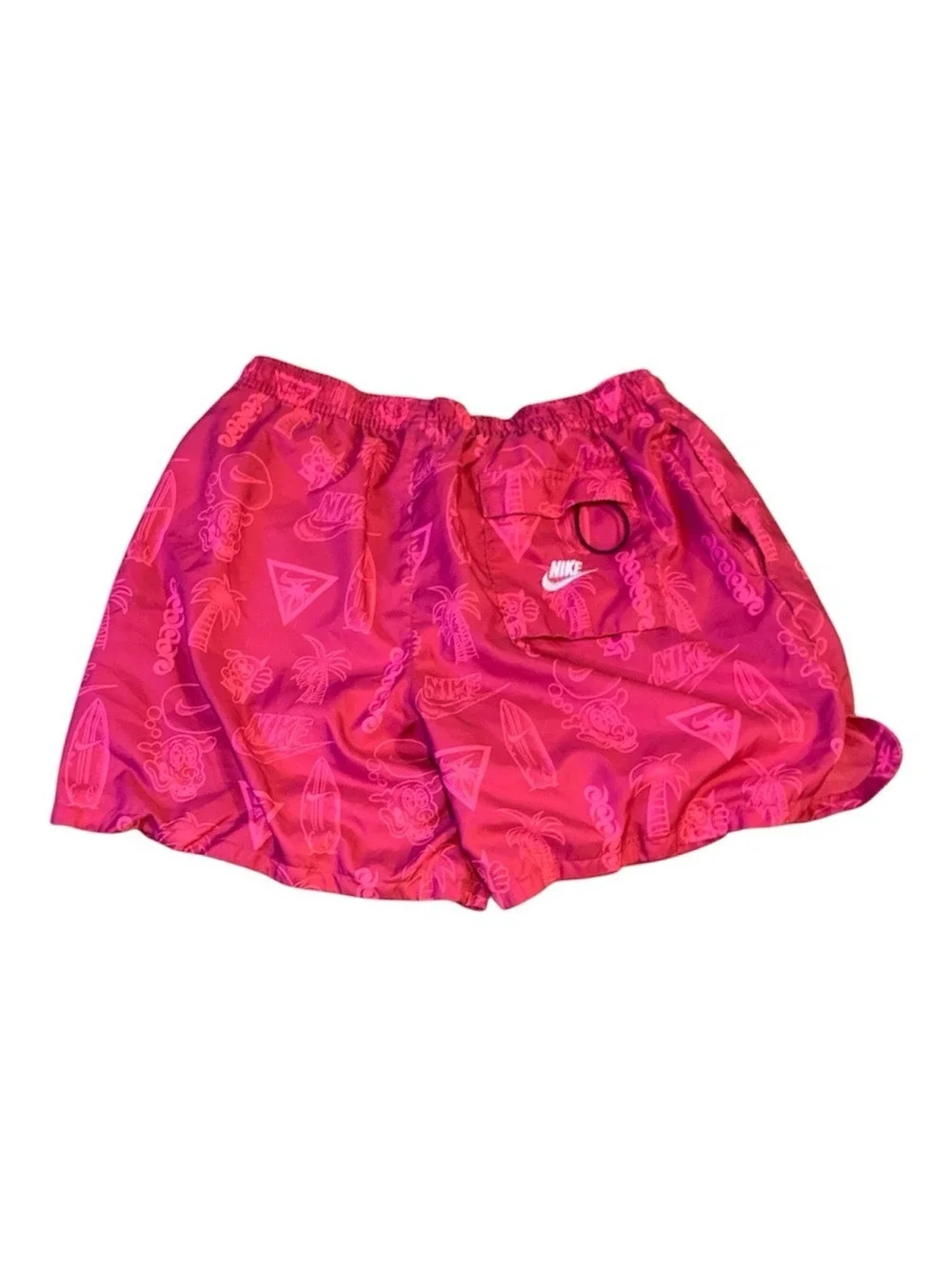 NIKE Men’Hot Pink Tropical Print Swim Shorts size large